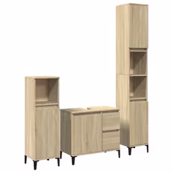 VidaXL 3282654, Chêne, Métal, Bois, 650 mm, 330 mm, 600 mm, 3 pièce(s)
