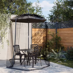 La moustiquaire ronde conçue pour les parasols est un excellent choix pour éloigner les insectes gênants.Matériau durable : c ...