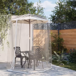 La moustiquaire ronde conçue pour les parasols est un excellent choix pour éloigner les insectes gênants.Matériau durable : c ...