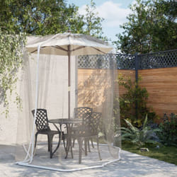 Moustiquaire pour parasol 220 maille blanc Φ330x250 cm - Vidaxl