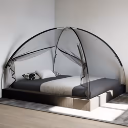 VidaXL 4010044 moustiquaire de camping Moustiquaire pyramidal Noir - Vue supplémentaire 6
