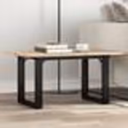 vidaXL Table basse cadre en O 80x50x40 cm bois de pin massif et acier