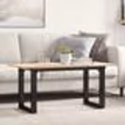 vidaXL Table basse cadre en O 90x40x45 cm bois de pin massif et acier