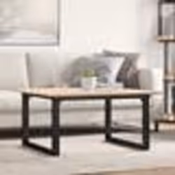 vidaXL Table basse cadre en O 90x90x45 cm bois de pin massif et acier