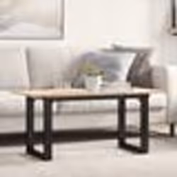 vidaXL Table basse cadre en O 100x50x45 cm bois de pin massif et acier