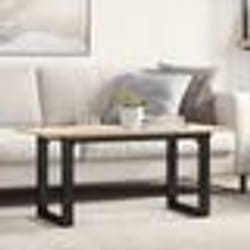 vidaXL Table basse cadre en O 100x50x45 cm bois de pin massif et acier