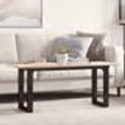 vidaXL Table basse cadre en O 110x40x45 cm bois de pin massif et acier