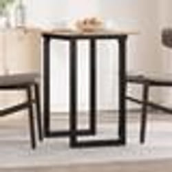vidaXL Table à manger cadre en O 80x50x75 cm bois de pin massif acier