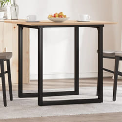 Table à manger cadre en o 90x90x75 cm bois de pin massif acier - Vidaxl