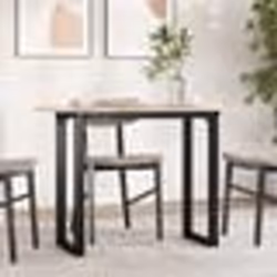 vidaXL Table à manger cadre en O 100x50x75 cm bois de pin massif acier