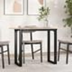 vidaXL Table à manger cadre en O 100x50x75 cm bois de pin massif acier