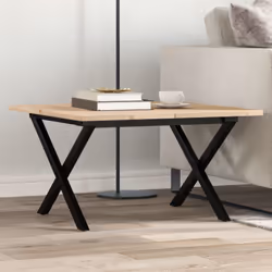 Ajoutez une touche d'élégance à votre salon avec cette table basse en bois ! Matériau durable : le bois de pin massif est un  ...