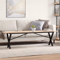 Ajoutez une touche d'élégance à votre salon avec cette table basse en bois ! Matériau durable : le bois de pin massif est un  ...