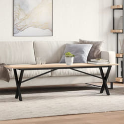 Vidaxl - Table basse cadre en x 160x40x45 cm bois de pin massif et fonte