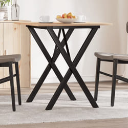 Vidaxl - Table à manger cadre en x 70x70x75 cm bois de pin massif acier
