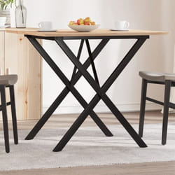 Vidaxl - Table à manger cadre en x 90x90x75 cm bois de pin massif acier
