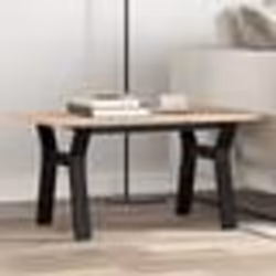 vidaXL Table basse cadre en Y 80x50x40 cm bois de pin massif et acier