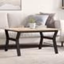 vidaXL Table basse cadre en Y 80x80x45 cm bois de pin massif et acier