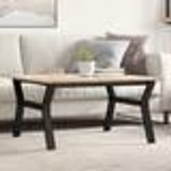 vidaXL Table basse cadre en Y 90x90x45 cm bois de pin massif et acier