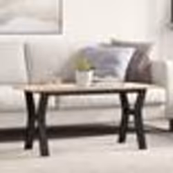 vidaXL Table basse cadre en Y 100x50x45 cm bois de pin massif et acier