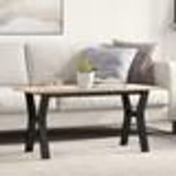 vidaXL Table basse cadre en Y 100x50x45 cm bois de pin massif et acier