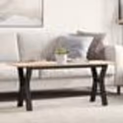 vidaXL Table basse cadre en Y 110x40x45 cm bois de pin massif et acier