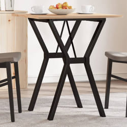 Table à manger cadre en y 60x60x75 cm bois de pin massif acier - Vidaxl