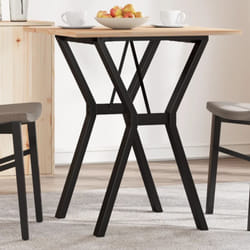 Vidaxl - Table à manger cadre en y 70x70x75 cm bois de pin massif fonte