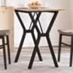 vidaXL Table à manger cadre en Y 80x50x75 cm bois de pin massif acier
