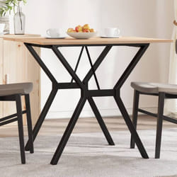 Table à manger cadre en y 90x90x75 cm bois de pin massif fonte Vidaxl