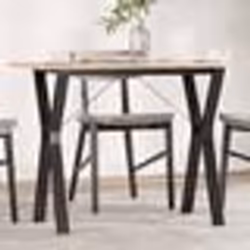 vidaXL Table à manger cadre en Y 100x50x75 cm bois de pin massif acier