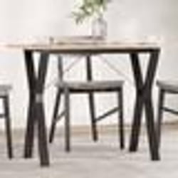 vidaXL Table à manger cadre en Y 100x50x75 cm bois de pin massif acier