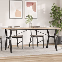 Vidaxl - Table à manger cadre en y 180x90x75 cm bois de pin massif fonte