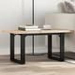 vidaXL Table basse cadre en O 80x50x40,5cm bois de pin massif et acier
