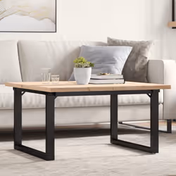 Ajoutez une touche d'élégance à votre salon avec cette table basse en bois ! Matériau durable : le bois de pin massif est un  ...