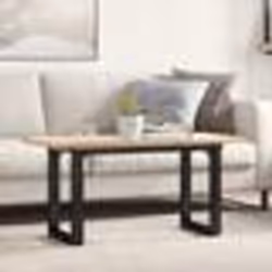 vidaXL Table basse cadre en O 100x50x45,5 cm bois de pin massif acier