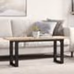 vidaXL Table basse cadre en O 110x40x45,5 cm bois de pin massif acier