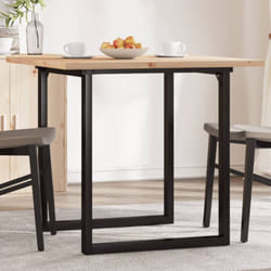 Vidaxl - Table à manger cadre en o 80x80x75,5cm bois de pin massif fonte