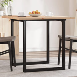 Vidaxl - Table à manger cadre en o 90x90x75,5cm bois de pin massif acier