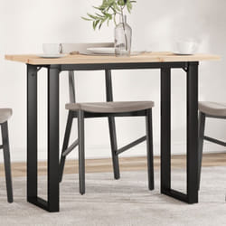 Table à manger cadre en o 100x50x75,5 cm bois pin massif acier - Vidaxl