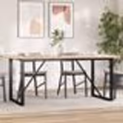 vidaXL Table à manger cadre en O 180x90x75,5 cm bois pin massif acier