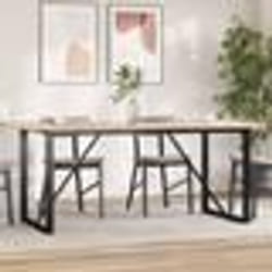vidaXL Table à manger cadre en O 180x90x75,5 cm bois pin massif acier