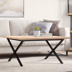 Ajoutez une touche d'élégance à votre salon avec cette table basse en bois ! Matériau durable : le bois de pin massif est un  ...