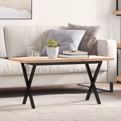 Ajoutez une touche d'élégance à votre salon avec cette table basse en bois ! Matériau durable : le bois de pin massif est un ...