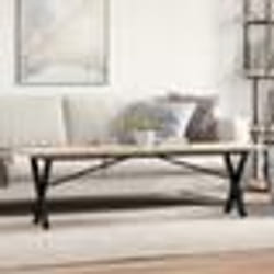 vidaXL Table basse cadre en X 160x40x45,5 cm bois de pin massif acier