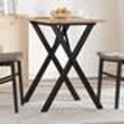 vidaXL Table à manger cadre en X 80x50x75,5cm bois de pin massif acier