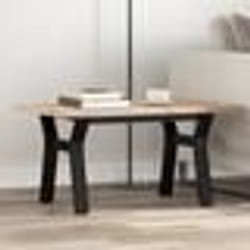 vidaXL Table basse cadre en Y 80x50x40,5cm bois de pin massif et acier