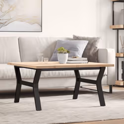 Ajoutez une touche d'élégance à votre salon avec cette table basse en bois ! Matériau durable : le bois de pin massif est un  ...