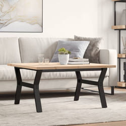 Vidaxl - Table basse cadre en y 90x90x45,5cm bois de pin massif et acier