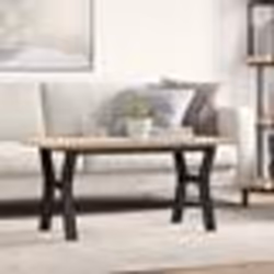 vidaXL Table basse cadre en Y 100x50x45,5 cm bois de pin massif acier